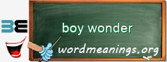 WordMeaning blackboard for boy wonder